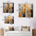 thumbnail image 4 of Designart "Gleaming Geometry Gold Grey painting III" Abstract Collages Wall Art Set Of 2 - Gold Abstract Gallery Set For Office Decor, 4 of 7