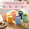 thumbnail image 3 of MASTERCOOK 6-Pack Unbreakable Reusable 8oz Plastic Cups, Stackable BPA-Free Tumbler Bright, 3 of 9