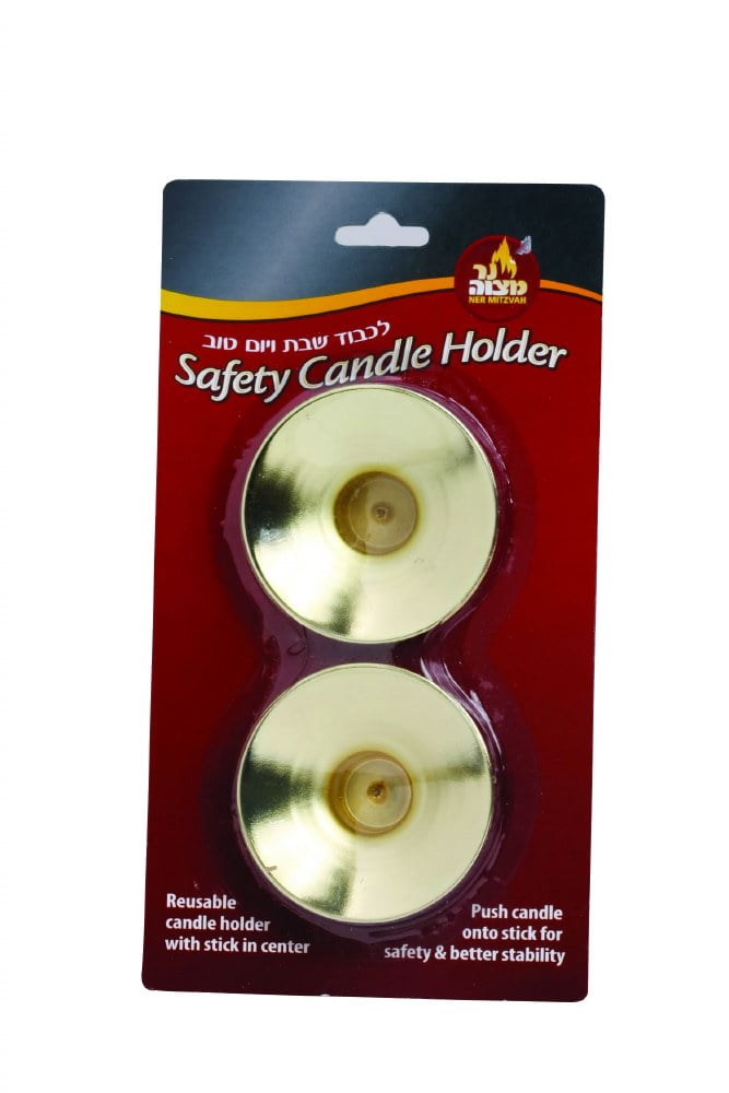 Gold Safety Candle Holder 2 Pack