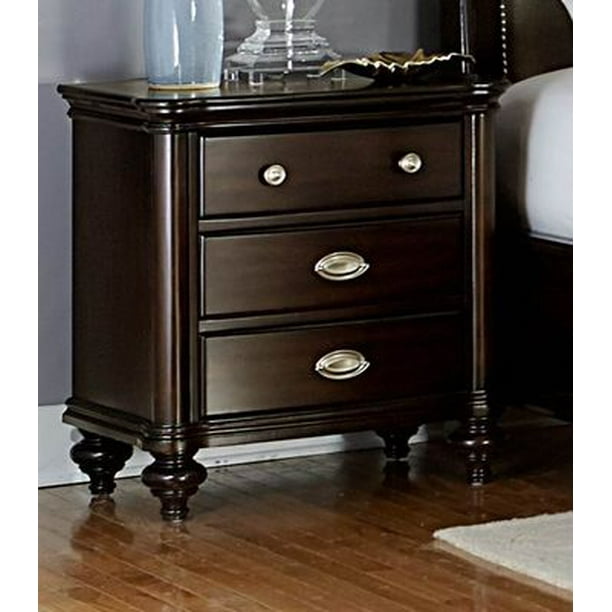 Homelegance Marston Night Stand, Dark Cherry In Espresso