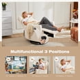 thumbnail image 6 of YOYOMAX Recliner Chair, 360 Swivel Rocker Chair for Adults, High Back, Upholstered Deep Seat, Beige, 6 of 8
