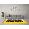 thumbnail image 3 of Ahgly Company Indoor Square Oriental Yellow Industrial Area Rugs, 7' Square, 3 of 4
