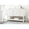 thumbnail image 2 of Elegant Decor Sinclaire 60" Aluminum Alloy & MDF Single Bathroom Vanity in White, 2 of 8