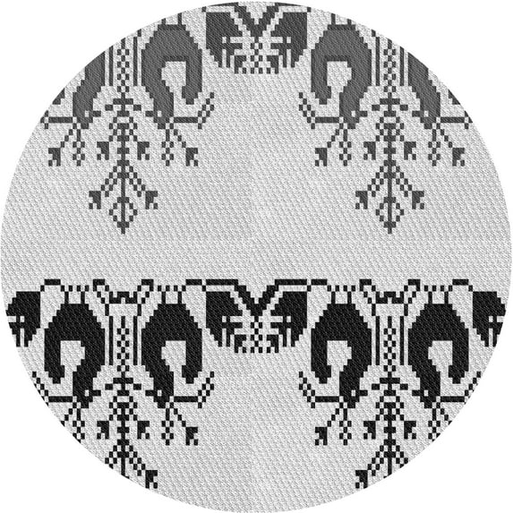 Ahgly Company Machine Washable Indoor Round Transitional Platinum Gray Area Rugs, 3' Round