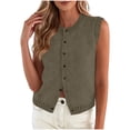 thumbnail image 2 of Ounisa Summer Sweater Vest Tops for Women 2026 Lightweight Knit Cardigan Sleeveless Button Up Casual Trendy Tanks Clothes, 2 of 5