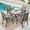 37" x 37" Wood-Look Table, variant on MF Studio 5-Piece Outdoor Patio Dining Set, 37" Metal Square Outdoor Patio Table and Textilene Chairs, Black & Brown-gray