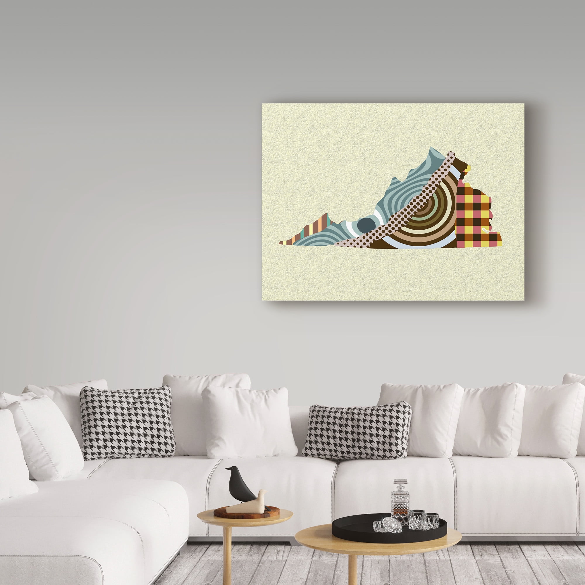 Trademark Fine Art 'Virginia State Map' Canvas Art by Lanre Adefioye