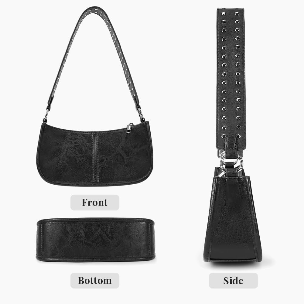HAHDAXIA Red Shoulder Bag Y2k Purse for Women Trendy Leather