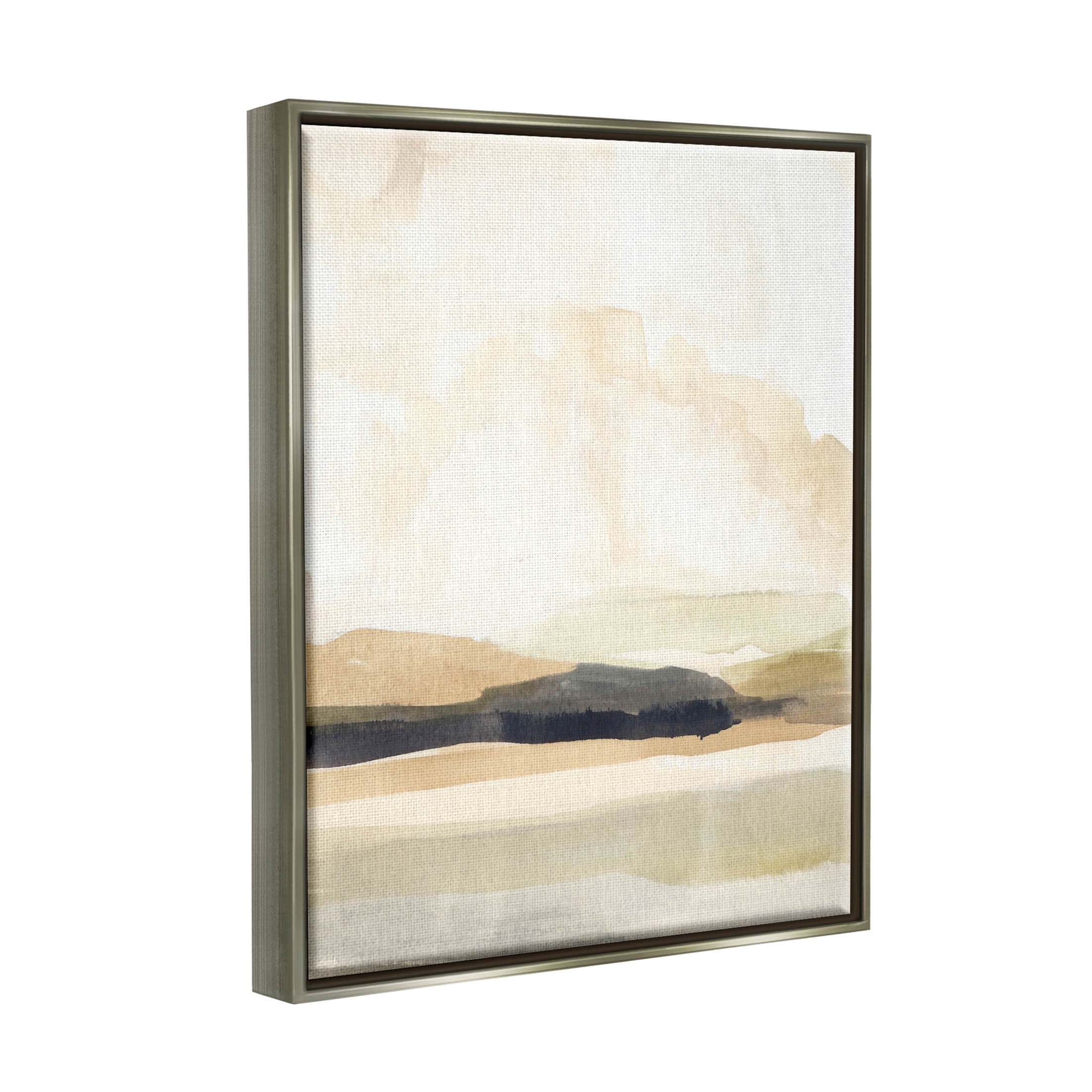 Stupell Industries Figurative Landscape Scene Painting Luster Gray Floating Framed Canvas Print Wall Art, Design by Annie Warren