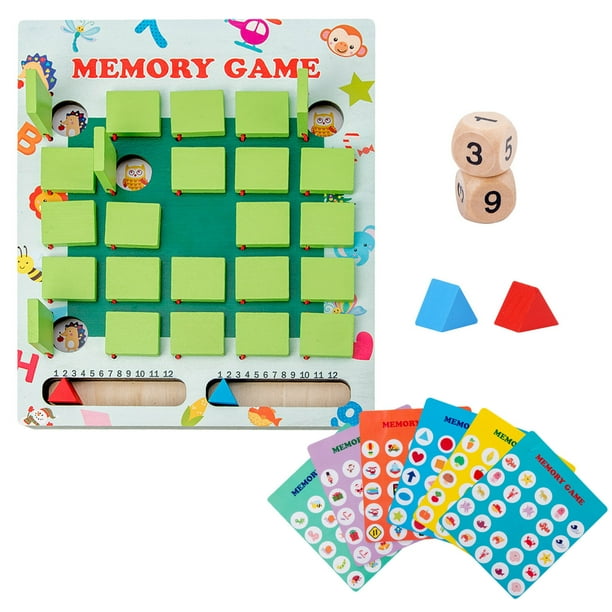 Juego De Memoria A Juego Para Niños De 3, 4, 5, 6, 7 Y 8 Años. Juego De Mesa De Madera. Juguetes De Viaje Para Niños Y Niñas. Actividad Para Viajes Por Carretera/Avión/Camping. Cumpleaños De Niños P