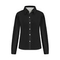 thumbnail image 5 of Admvng Button Down Shirts For Women Solid Color Casual Long-sleeved Business Work Shirt Casual Loose Tops S-2XL, 5 of 5