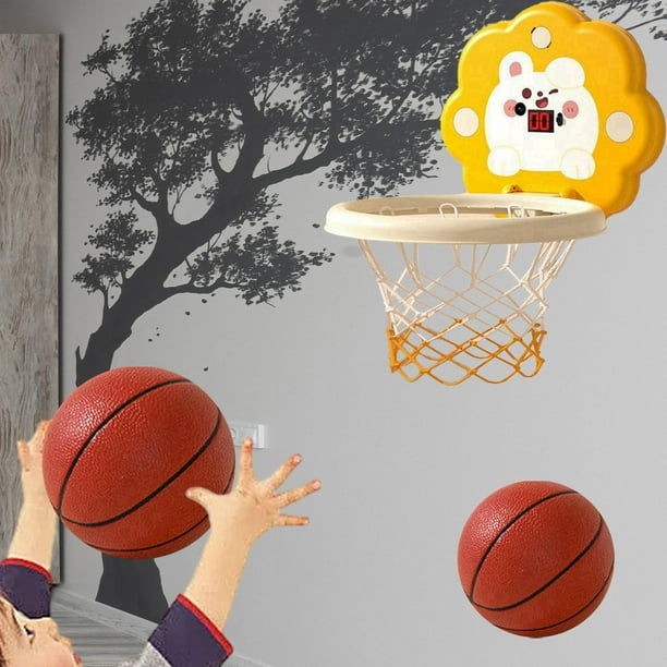 Aro de baloncesto para niños, juguete deportivo de interior para niños, juego familiar portátil de altura ajustable, portería de baloncesto para puert