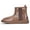 Brown, variant on Cape Robbin Women Ankle Snow Rain Boots Flat Platform Warm Fur Clear Leather Lug Sole Waterproof Booties Slip On Round Toe BAYBERRY Multi Colored Rainbow Pinkish Colorful 9