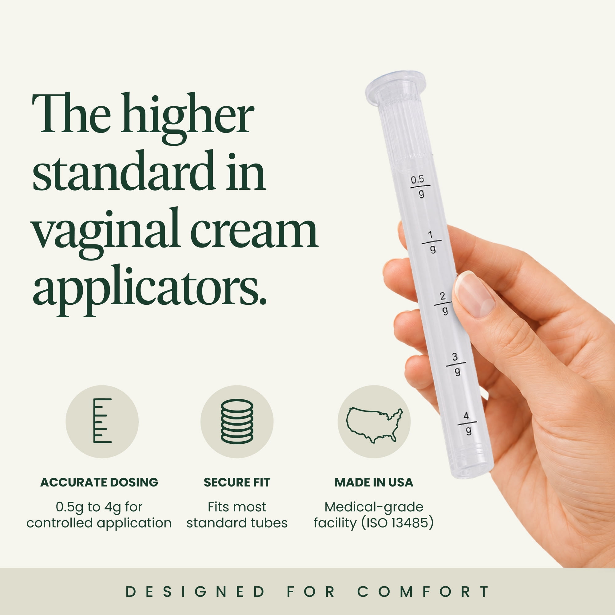 NewLife Naturals Disposable Vaginal Cream Applicators: Threaded End Applicators for Preseed, Estrace, Premarin, Estrogen, Cream Products - With Dosage Markings - 100