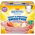 thumbnail image 2 of Carnation Breakfast Essentials Fruit & Protein Smoothie Nutritional Drink Shakes, Strawberry Banana Breakfast Shake, 8 fl oz, 6 Pack, 2 of 7