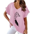 thumbnail image 1 of Birdeem T-Shirts à Col en V pour Femmes Mode Confortable Blouses Féminines Hauts, 1 of 6
