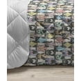 thumbnail image 3 of Cat Down Alternative Comforter, Funky Romantic Pattern with Little Hearts Funny Jumping Black Cat Characters, Microfiber Quilt for All Season, 5 Sizes, Lavender Pink Black, by Ambesonne, 3 of 3