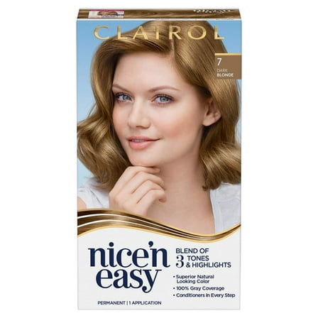 Clairol Nice n Easy Permanent Hair Color, 7 Dark Blonde, 1 Ea