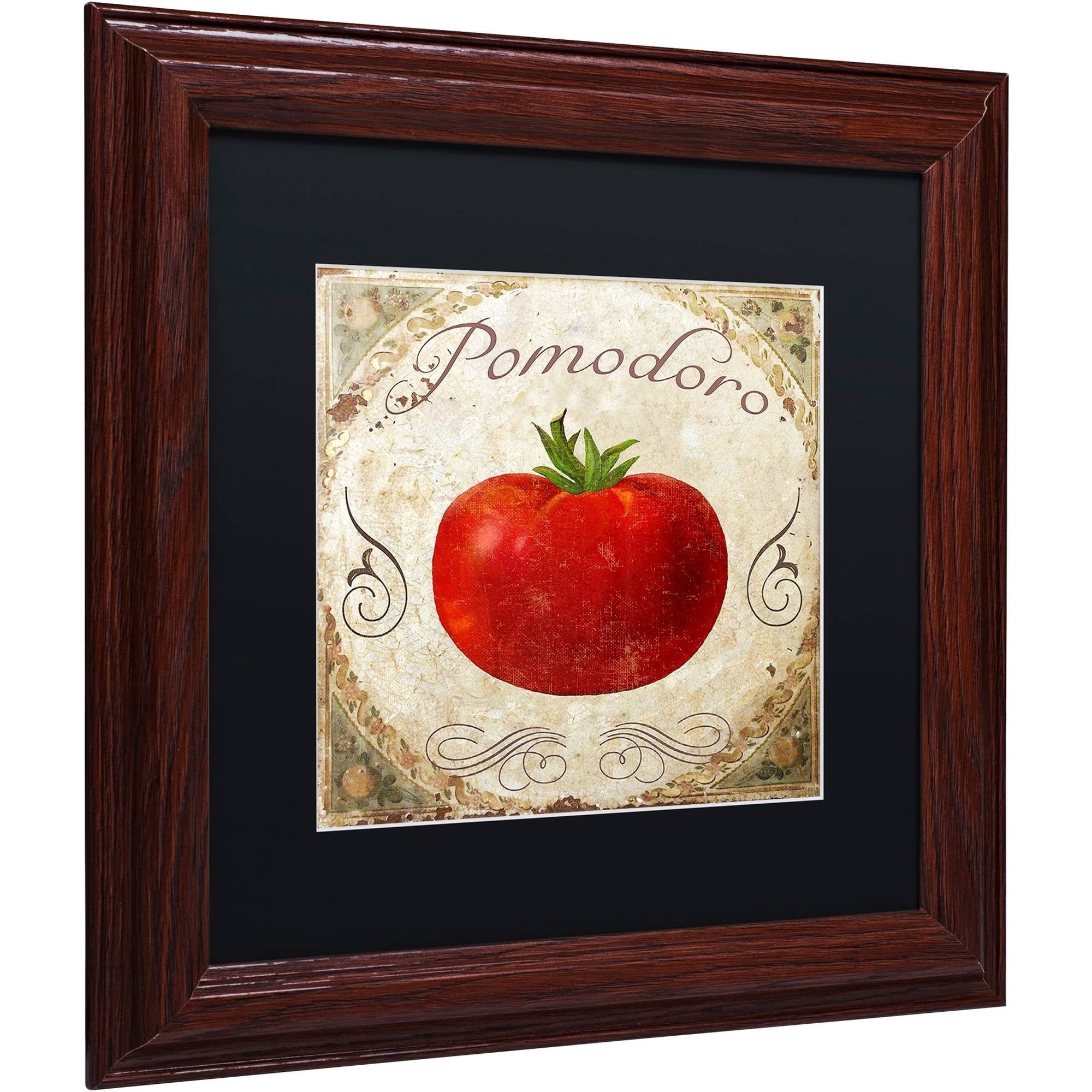 Trademark Fine Art "Mangia II" Canvas Art by Color Bakery Black Matte, Wood Frame