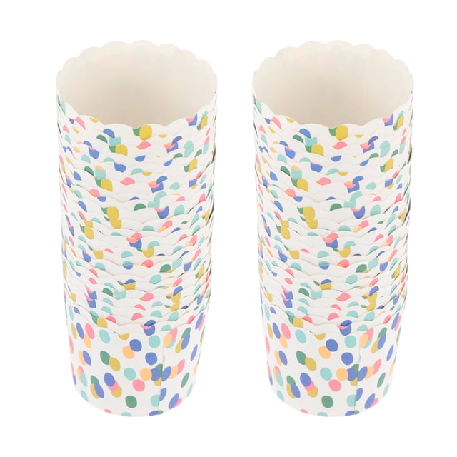 Minkissy 48Pcs Cupcake Baking Cases Oilproof for Western Restaurant Use