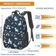 thumbnail image 3 of Unicorn and Moon Blue Pattern 17" School Backpacks for Teens,Waterproof Oxford Fabric,S-Shape Padded Straps for School,Travel,Hiking,Camping, 3 of 6