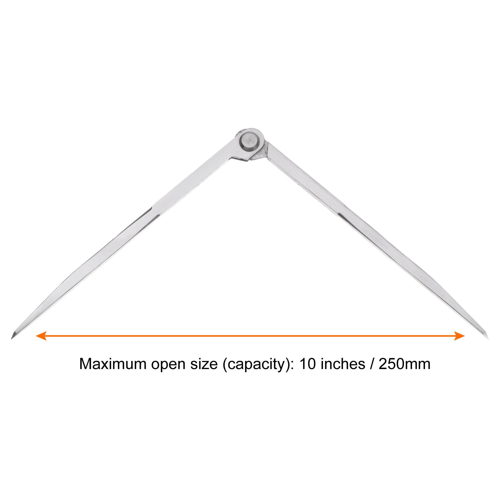 Uxcell Navigation Divider 10 Inch 250mm Adjustable Straight Pattern Divider Compass for Geometry Drawing