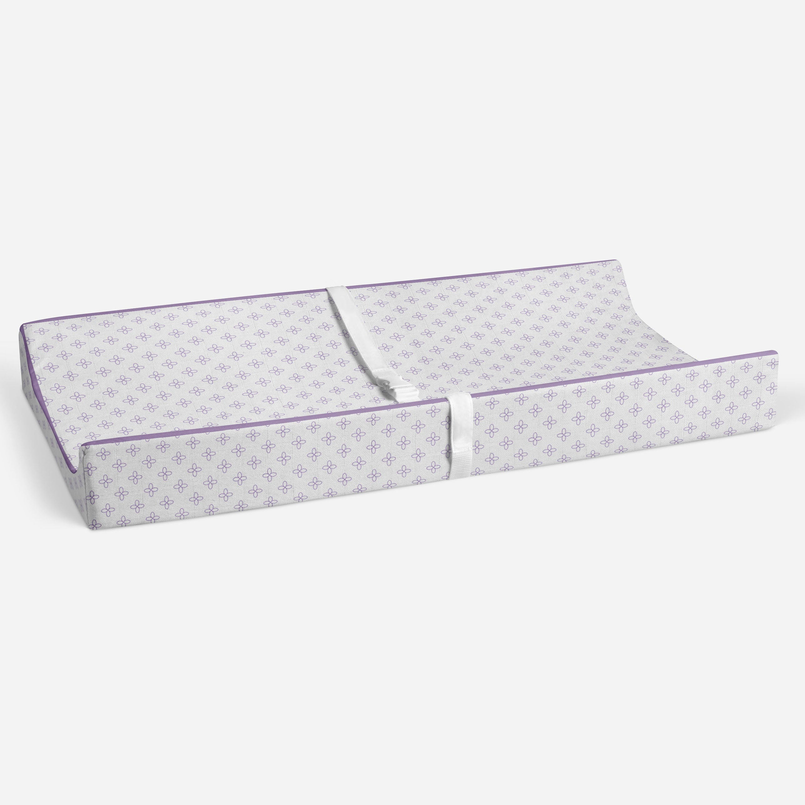 Bacati - Petals Lilac Quilted Muslin Changing Pad Cover