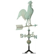Copper Rooster Weathervane - Verdigris