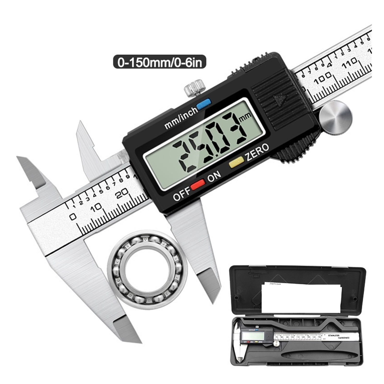 Digital Vernier Caliper 6 inch 0-150mm Electronic Measuring Caliper Stainless Steel ,Easy to Operate