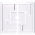 thumbnail image 1 of Ekena Millwork CMP22KX2-02000 22 in. OD x 2 in. ID Square Knox Architectural Grade PVC Contemporary Ceiling Medallion - 2 Piece, 1 of 4