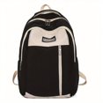thumbnail image 5 of 1pc Simple Contrast Color Students, Large-capacity Backpack For Short-distance Travel, Fashion Trendy Versatile Preppy Students Backpack, 5 of 5
