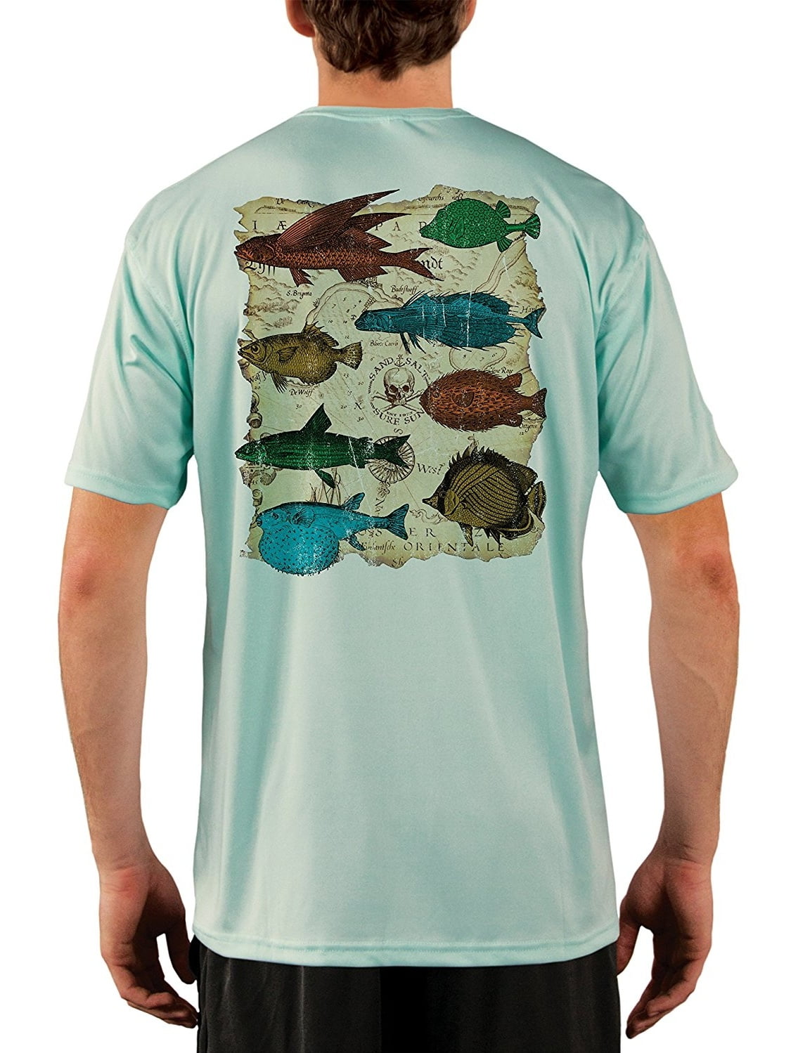 SAND.SALT.SURF.SUN Vintage Fish Men's UPF 50+ Short Sleeve TShirt