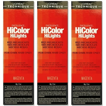 L'Oreal Excellence HiColor HiLights MAGENTA Permanent Tint HC-05101 (3 Pack)