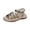 Beige, variant on Women's Orthopedic Walking Sandals, Colorful Woven Ankle Strap Trainers, Arch Support Wide Width Thick Platform Beach Hiking Athletic Sandals Red