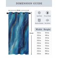 thumbnail image 6 of Blue and Gold Marble Thermal Insulated Blackout Curtains for Bedroom 24 Length Modern Abstract Ocean Blue Gradient Room Darkening Curtain 1 Panel Grommet Window Curtain Drape for Living Room, 6 of 7