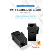 [MDTEK-Canada] CAT6 Female to Female UTP Cat5e CAT6 Keystone Jack Inline Coupler Connector Adapter, 8P8C Network