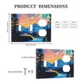 thumbnail image 3 of Watercolor Hand Painted Sky Switch Cover Decorative Wall Plate 3-Gang 2-Toggle 1-Duplex Standard Size, 3 of 5