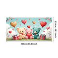 thumbnail image 3 of Heart Balloons Backdrop Background Wall Banner Valentines Day Party Decorations Romantic Celebration Event Decor Wedding Photography Prop, 3 of 4