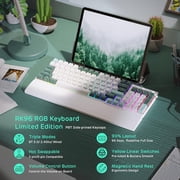 RK ROYAL KLUDGE RK96 RGB Limited Ed, 90% 96 Keys Wireless Triple Mode BT5.0/2.4G/USB-C Hot Swappable Mechanical Keyboard w/Wrist Rest, Software Support & Massive Battery, RK Yellow Switch