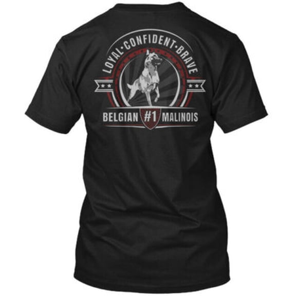 Velto Belgian Malinois Belgianmalinois Loyal Confidence T-Shirt Made in USA All Size S-5XL