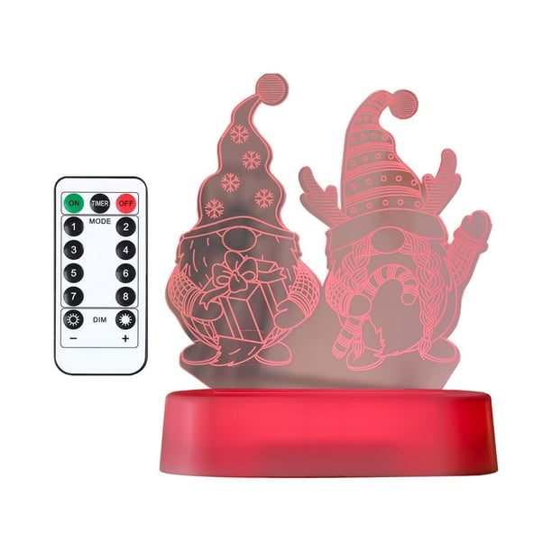 Lámpara de noche LED acrílica USB, decoración de escritorio, lámpara de mesa 3D independiente Estilo D