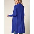 thumbnail image 4 of Made by Johnny Women's Essential Long Sleeve Solid Open Front Long Knited Cardigan Sweater with Pocket for Women M ROYAL_BLUE, 4 of 6