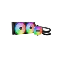 be quiet! Light Loop 240mm Black CPU liquid cooler for heavily overclocked systems, 2x Light Wings LX 120mm PWM high-speed ARGB fan, Stylish ARGB cooling block, ARGB-PWM-Hub BW020