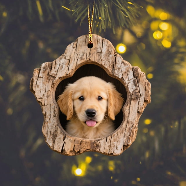 Cuadro Colgante de Acrílico con Estampado de Animales Navideños | Regalo Ideal para Familiares y Compañeros de Trabajo | Impresión a Doble Cara | Decoración Navideña Perfecta | 8 X 8 Cm