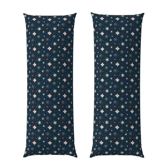Vsdgher Christmas Snowflakes1 Body Pillow Cover, Pillowcases with Hidden Zipper Breathable Long Pillow Case (Pillows are not included,20x54 inch)