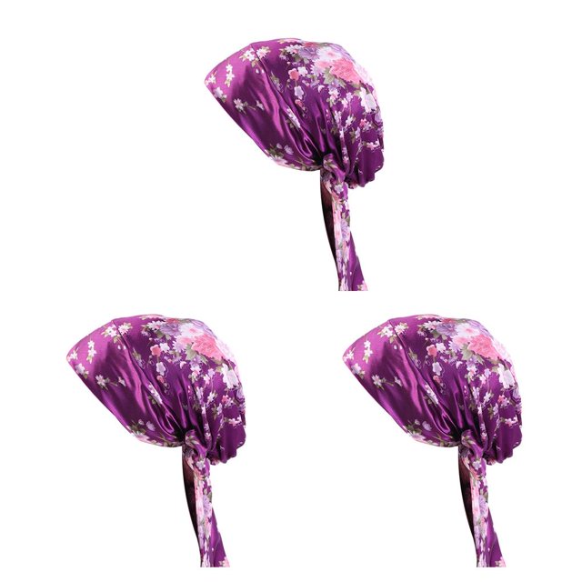 Jumpingount Envoltura de seda para el cabello, sombrero para mujer, cubierta para la cabeza, turbantes, pañuelo para la cabeza de satén, Type1 NO1
