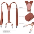 thumbnail image 5 of AWAYTR Kids Child Men Boy Suspenders - Adjustable Elastic Solid Color 4 Strong Clips Braces, 5 of 8