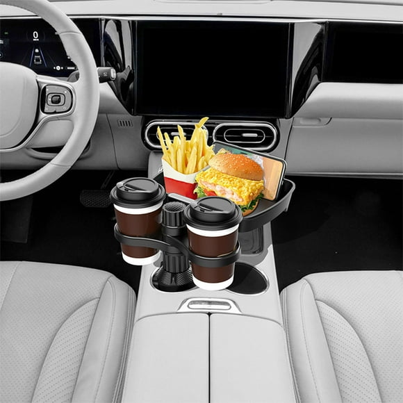 EGNMCR Car Accessories Car Mounted 360 Degree Rotating Dining Tray Car Mounted Beverage Coffee Hamburger Water Cup Storage Rack Small Dining Table Aromatherapy Cars cup holder