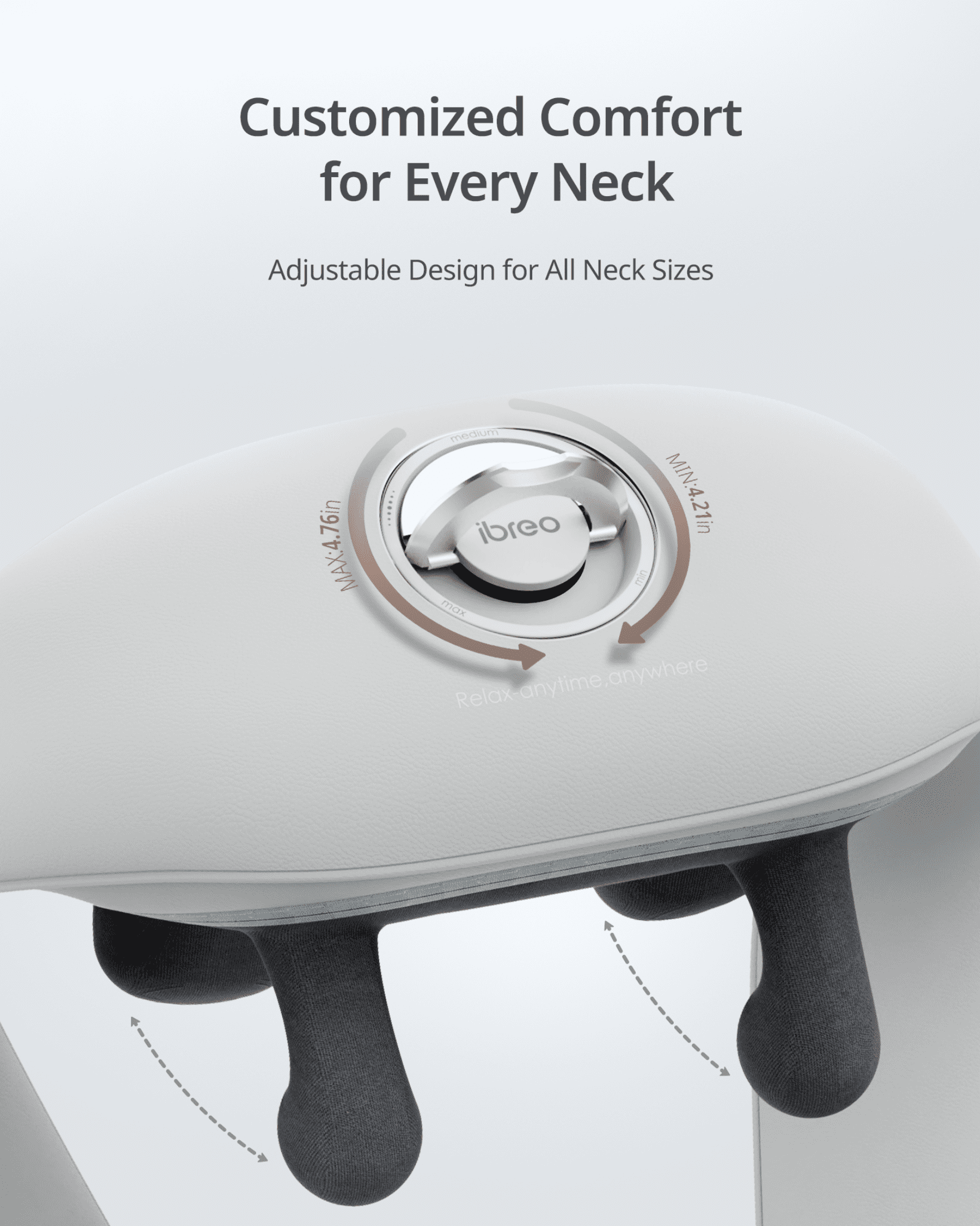 ibreo Cordless 6D Deep Tissue Kneading Shiatsu Neck & Shoulder Massager w/ Heat, Massage Head Adjustable, Lavender