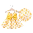 thumbnail image 1 of Qudderr Robe pour Bébé Fille avec Chapeau Robe Sans Manches à Fleurs d'Été pour Filles 3 Mois - 4 Ans, 1 of 9